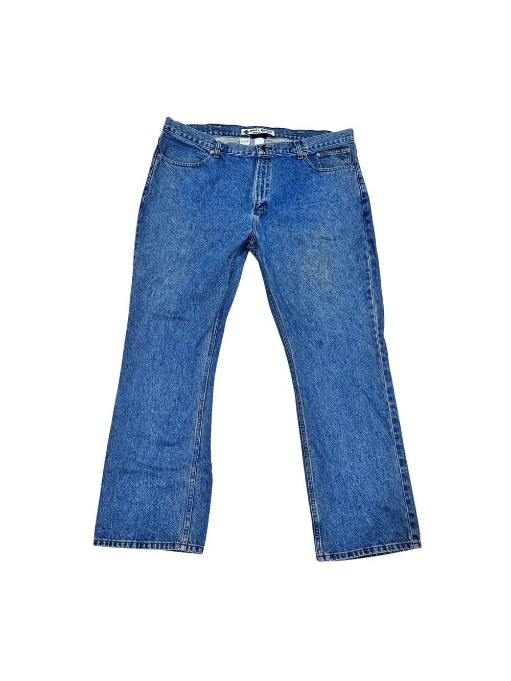 Harley-Davidson Jeans Men 42x32 Blue Cotton Denim Straight Leg Biker Style